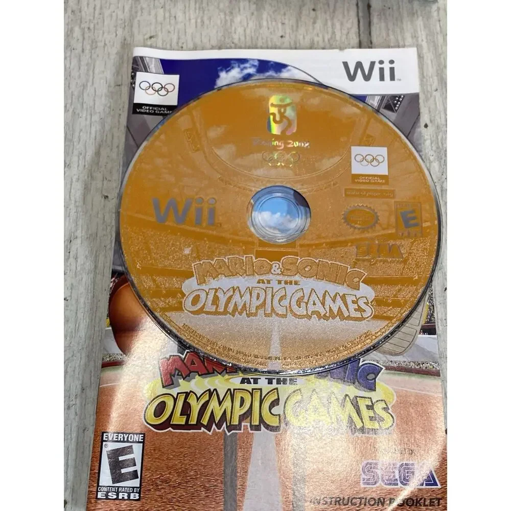 Nintendo Wii 2-Game Lot - Sonic Mario Olympic Games & Sonic and the Secret Rings